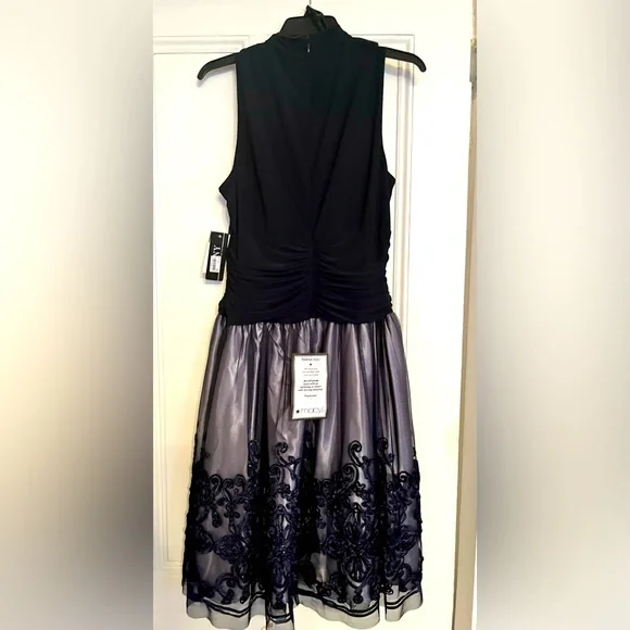 SL Fashions | Dresses | Nwt Illusion Soutachetrim Party Dress Navy Blue Size 4 | Poshmark SL Fashions | Dresses | Nwt Illusion Soutachetrim Party Dress Navy Blue Size 4 | Poshmark